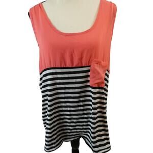 Absolute Angel Women's 2X Sleeveless Blouse Lightweight Stretchy Nautical